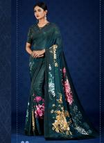 Crepe Multi Colour Casual Wear Printed Saree